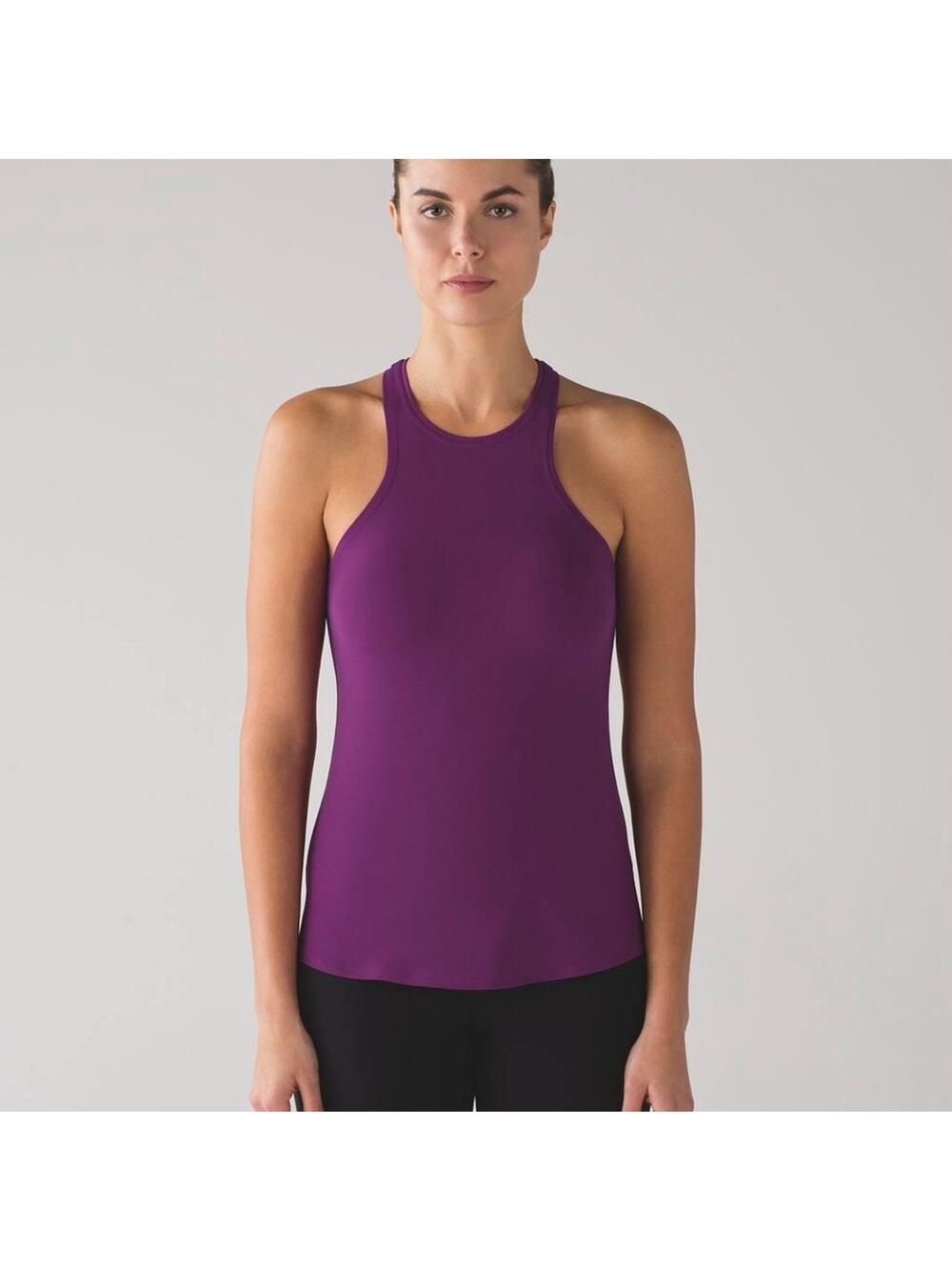Lululemon Simply Bare Tank in Aurora / Black Nulu Racerback Top Yoga Athletic